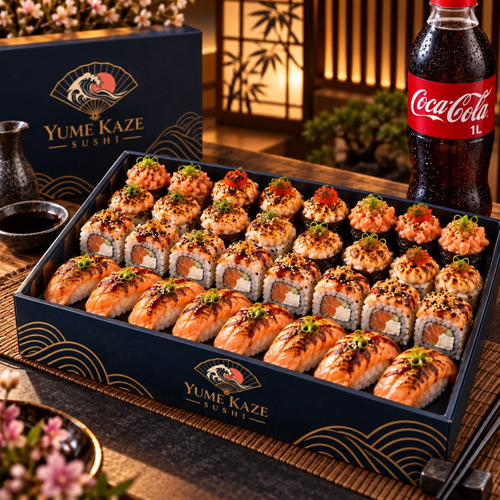Combinado Brasa Kaze — 44 Peças + Coca-Cola 1L