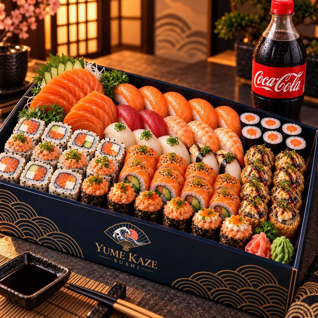 Combinado Mestre Kai — 58 Peças + Coca-Cola 1L